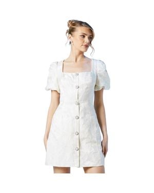 Coast Jewel Button Bridal Mini Dress - White