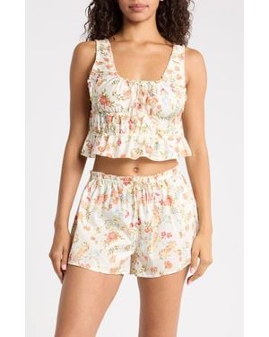 Papinelle Amber Frill Sleep Shorts - White