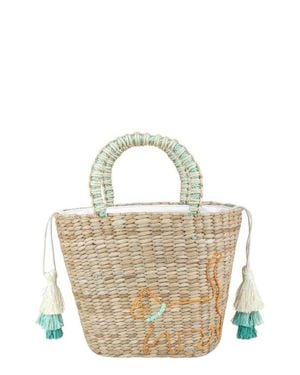 LIKHÂ Cat Embroidered Tote Bag - Metallic