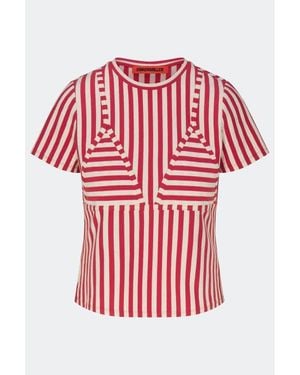 Simon Miller Kini Striped T-Shirt - Red