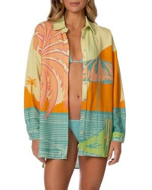Maaji Pastel Mirage Dreambound Cover-Up Shirt - Yellow