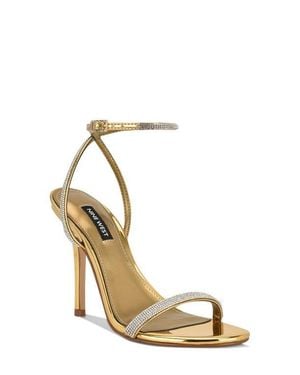 Nine West Stodia Ankle Strap Sandal - Metallic