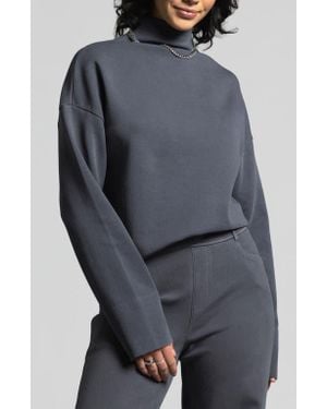 WEEKEND LOS ANGELES Genevieve Turtleneck Sweatshirt - Gray