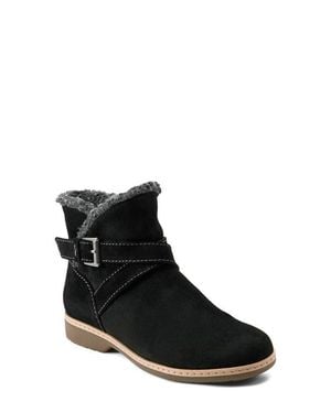 Earth Hutton Water Repellent Faux Fur Lined Bootie - Black