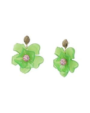 Kurt Geiger Eagle Resin Flower Statement Drop Earrings - Green