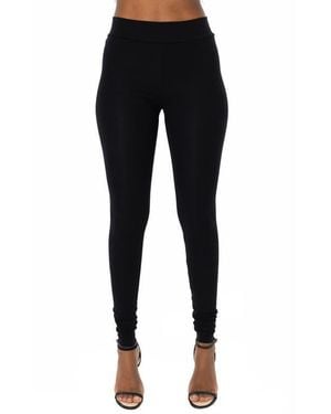 DAI MODA Banded Ankle Leggings - Black