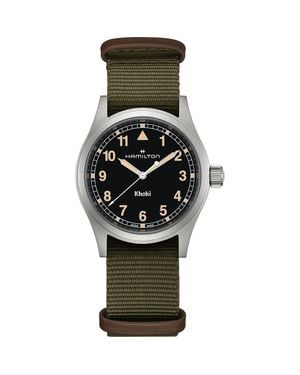 Hamilton Khaki Field Nato Strap Watch, 38Mm - Black