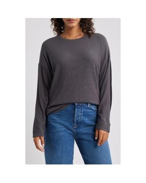 Loveappella High-Low Tunic Top - Black