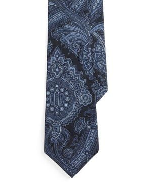 Ralph Lauren Paisley Silk Twill Tie - Blue