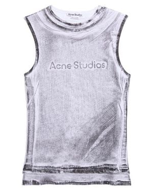 Acne Studios Elgie Midsummer Layered Logo Tank - Blue
