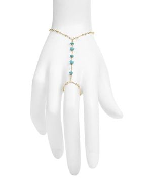 VIDAKUSH Stone Hand Chain - White