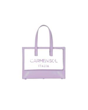 Carmen Sol Venezia Clear Tote Bag - Purple