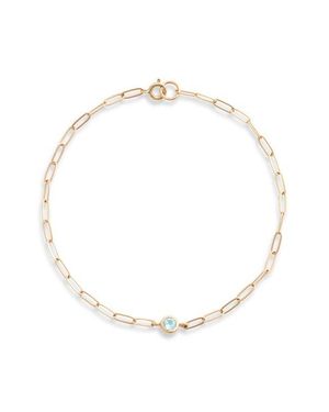 Anzie Bezel Pendant Bracelet - White