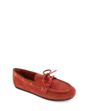 Marc Joseph New York Grove Street Slip On Leather Tiebow Loafer - Red