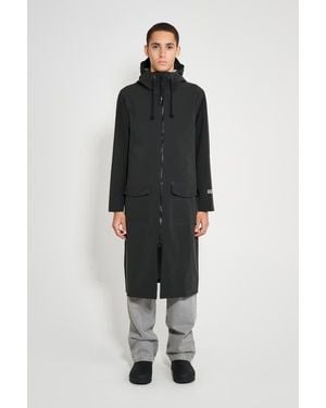 Stutterheim Stockholm Long Patch Matte Raincoat - Blue