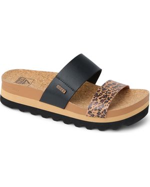 Reef Cushion Vista Hi Platform Slide Sandal - Brown