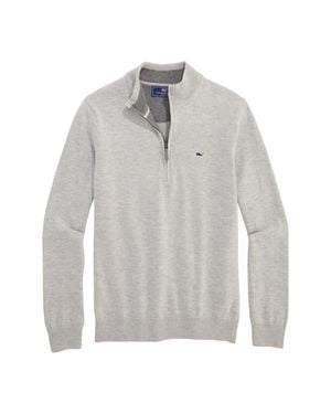 Vineyard Vines Kids' Boathouse Quarter-Zip Pullover - Gray