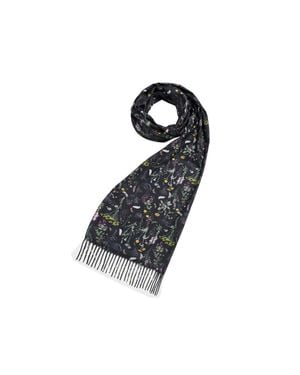 Fable England Wilderness Tassel Scarf - Black