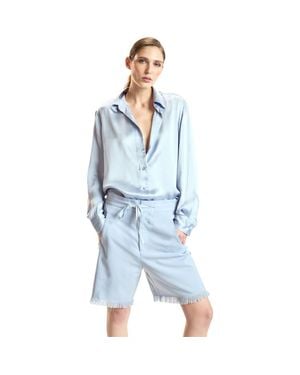 Cynthia Rowley Tuxedo Stripe Shorts - Blue