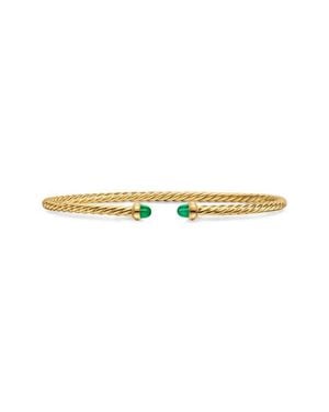 David Yurman Micro Cablespira Flex Bracelet - Green