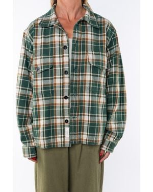 Ariko Gender Inclusive Bucky Flannel Over Shirt - Green
