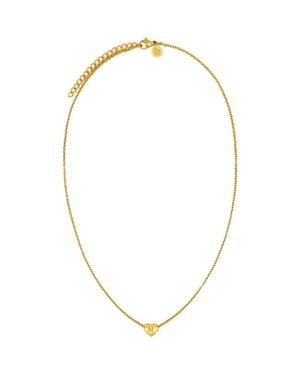 petit moments Dainty Heart Initial Pendant Necklace - Metallic