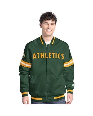 Starter Athletics Scout Full-Snap Varsity Jacket - Green