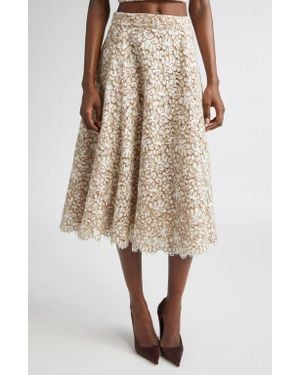 Michael Kors Soutache Lace Circle Skirt - Natural