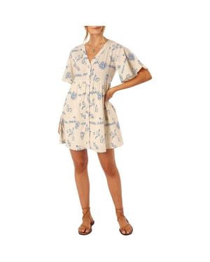 Petal & Pup Elias Print Minidress - Natural