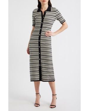 Tahari The Lucine Midi Sweater Dress - Multicolor