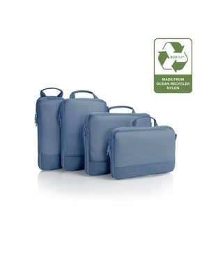 Heys Ecotex Compression Packing Cube 4 Piece Set - Blue