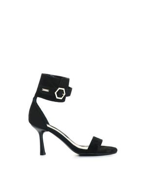 Velez Ophelia Suede Leather Heeled Sandal - Black