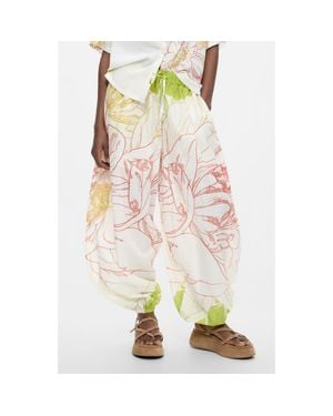 Desigual Cotton Balloon Pants - Multicolor