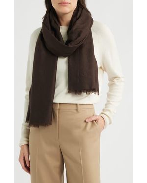 Vince Cashmere Fringe Cashmere - Brown