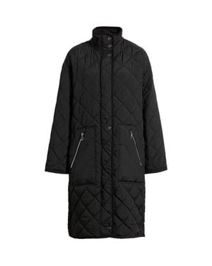 Bernardo Quilted Long Coat - Black