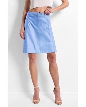 AS by DF Poppy Leather Skirt - Blue
