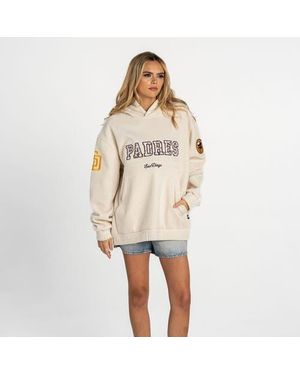 The Wild Collective San Diego Padres Oversized Cord Hoodie - Natural