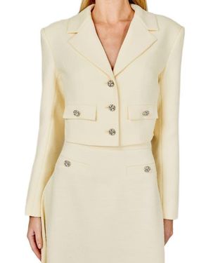 Endless Rose Crop Tweed Jacket - Natural