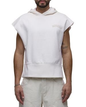 Hudson Jeans Viper Cutoff Hoodie - White