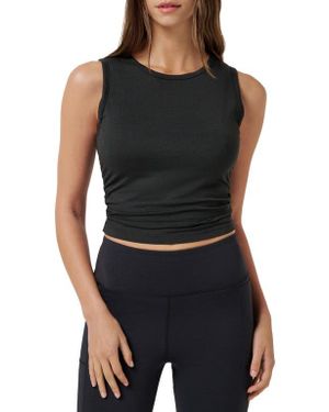 Travis Mathew Skyline Ruched Jersey Tank - Black
