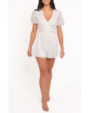 Petal & Pup Varity Puff Sleeve Romper - White