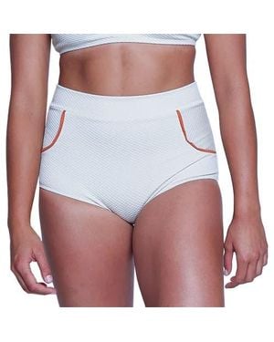 Seea Georgia High Waist Bikini Bottom - White