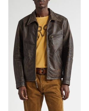 Ralph Lauren Lynton Leather Jacket - Brown