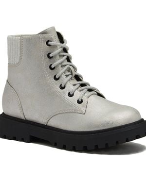 Lands' End Girls Zip Up Lugged Boots - Black