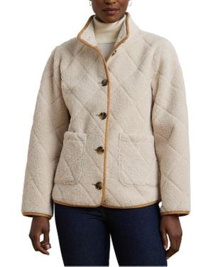 Ralph Lauren Quilted Faux Shearling Jacket - Natural