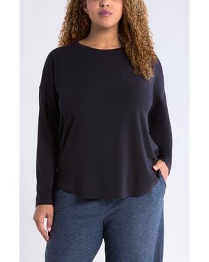 Zella Breathe Long Sleeve Performance T-Shirt - Black
