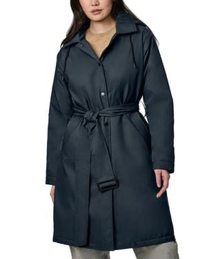 Bernardo Hooded Raincoat - Blue