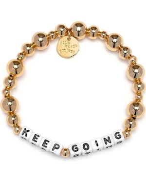 Little Words Project Keep Going Beaded Stretch Bracelet - Metallic