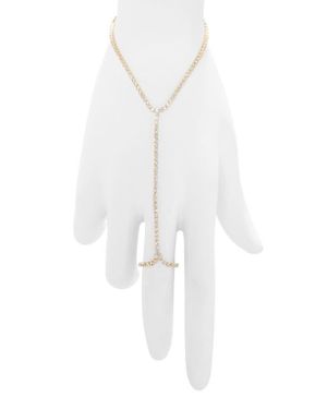 Child Of Wild Genevieve Cubic Zirconia Hand Chain - White