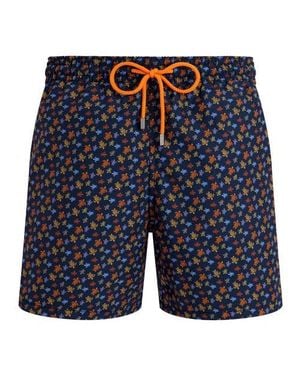 Vilebrequin Swim Shorts Micro Ronde Des Tortues - Blue